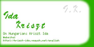 ida kriszt business card